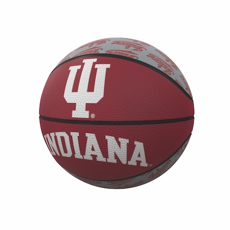 LOGO BRANDS Indiana Repeating Logo Mini-Size Rubber Basketball 153-91MR-1